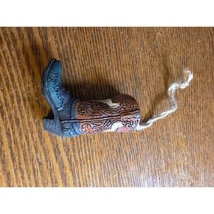 Christmas Shoppe Resin Cowboy Boots Tree Ornament